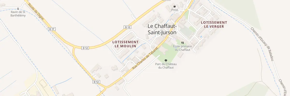 Plan du 7043 Saint Barthelemy au Chaffaut-Saint-Jurson