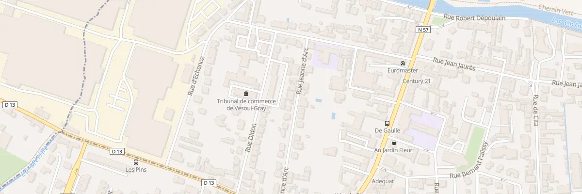 Plan du 6 Rue Jeanne d’Arc à Vesoul