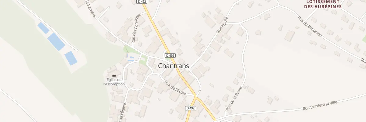 Plan du 1 Rue Haute à Chantrans