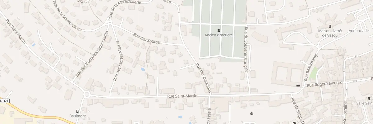 Plan du 7 Rue des Danvions à Vesoul