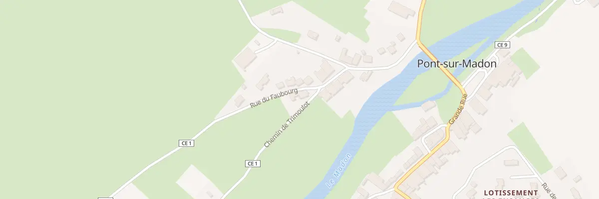 Plan du 11 Rue du Faubourg à Pont-sur-Madon