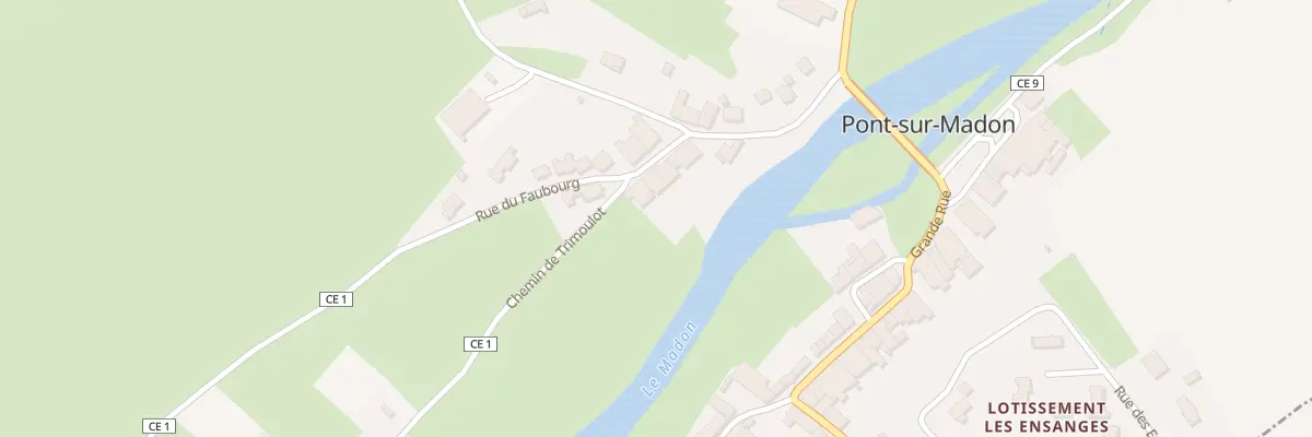 Plan du 9 Rue du Faubourg à Pont-sur-Madon