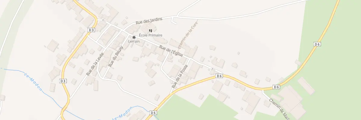 Plan du 1 Rue de la Poste à Lerrain