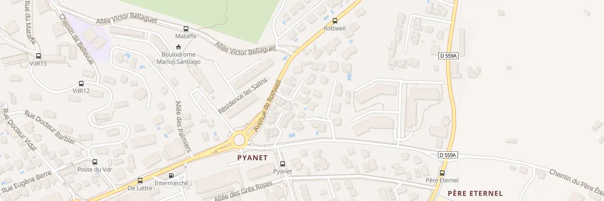Plan du 92 Av de Rottweil à Hyères