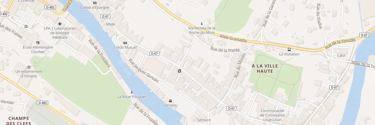 Plan du 9 Rue Eugene Cusenier à Ornans