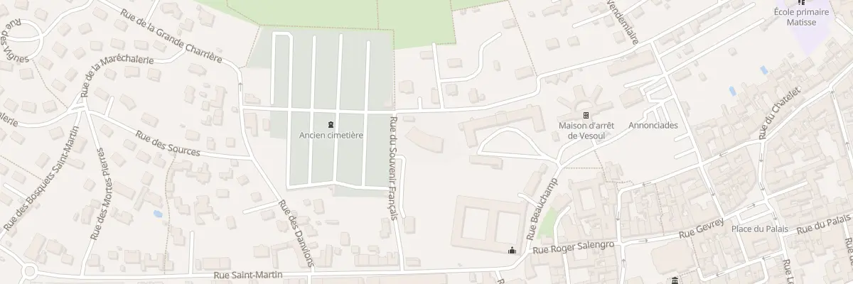 Plan du 2 Rue du Souvenir Français à Vesoul