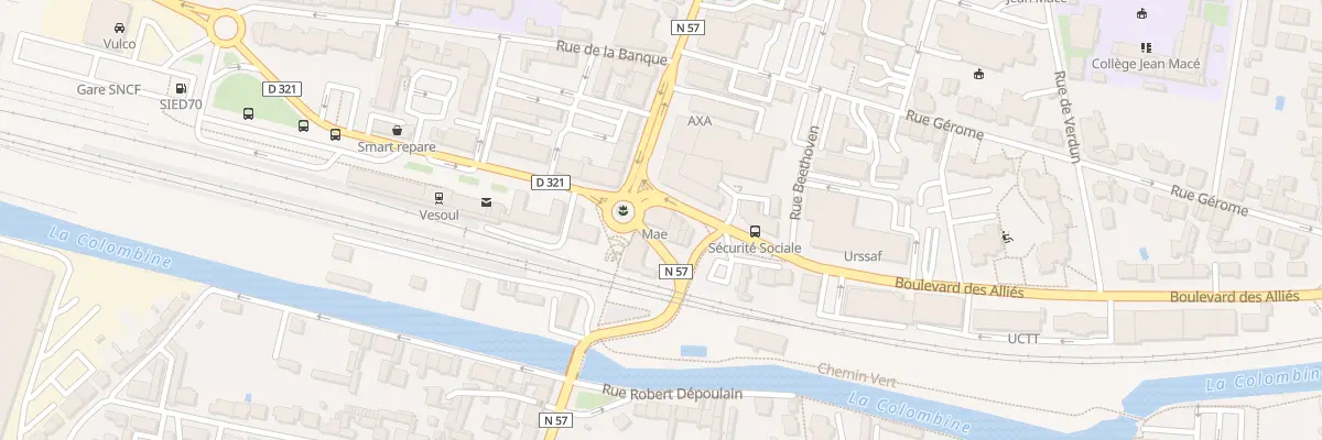 Plan du 23 Rue Commandant Girardot à Vesoul