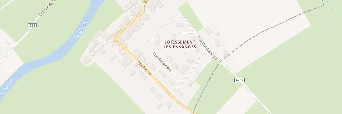 Plan du 5 Rue des Jardins à Pont-sur-Madon