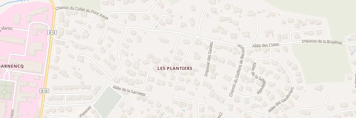 Plan du 68 Imp du Cade à Pierrefeu-du-Var