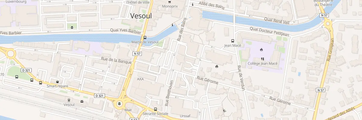 Plan du 2 Rue des Bains à Vesoul
