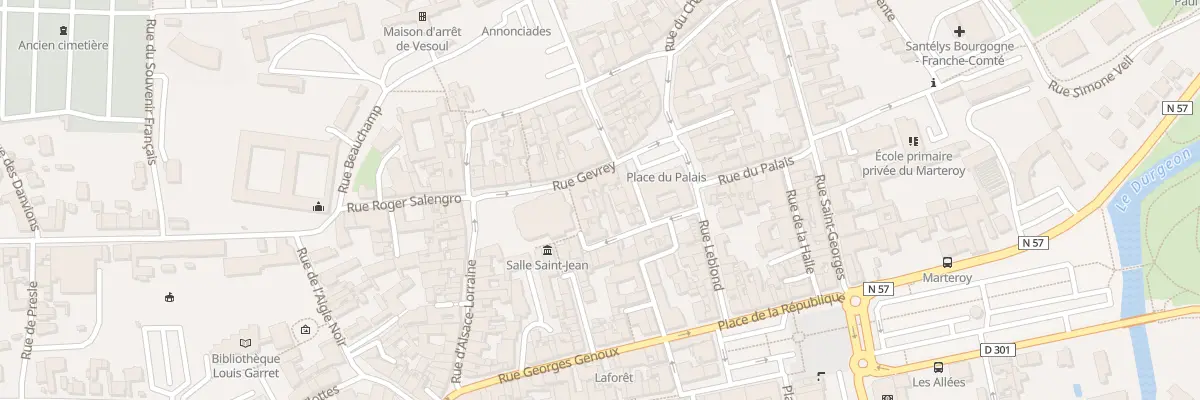 Plan du 5 Rue Gevrey à Vesoul