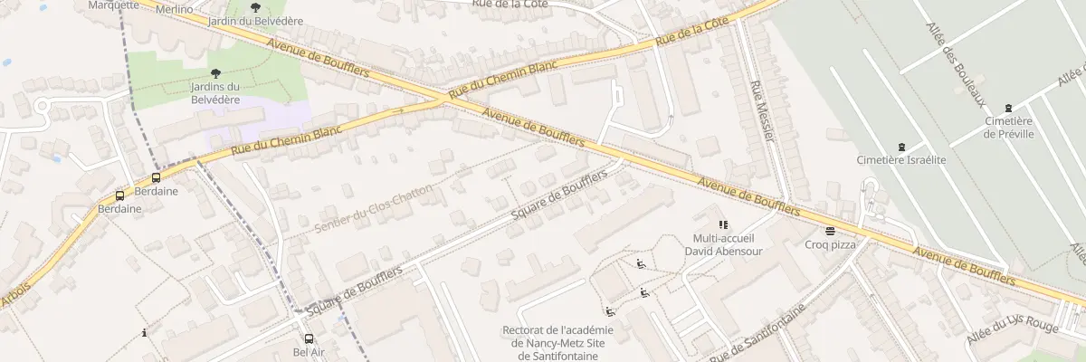 Plan du 10 Sq de Boufflers à Nancy