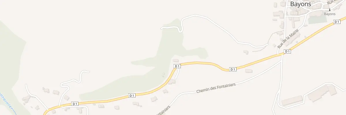 Plan du 4 Cd 1 Quartier de Palaroux à Bayons