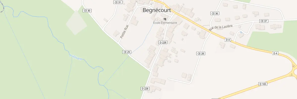 Plan du 16 Gr Grande Rue à Begnécourt