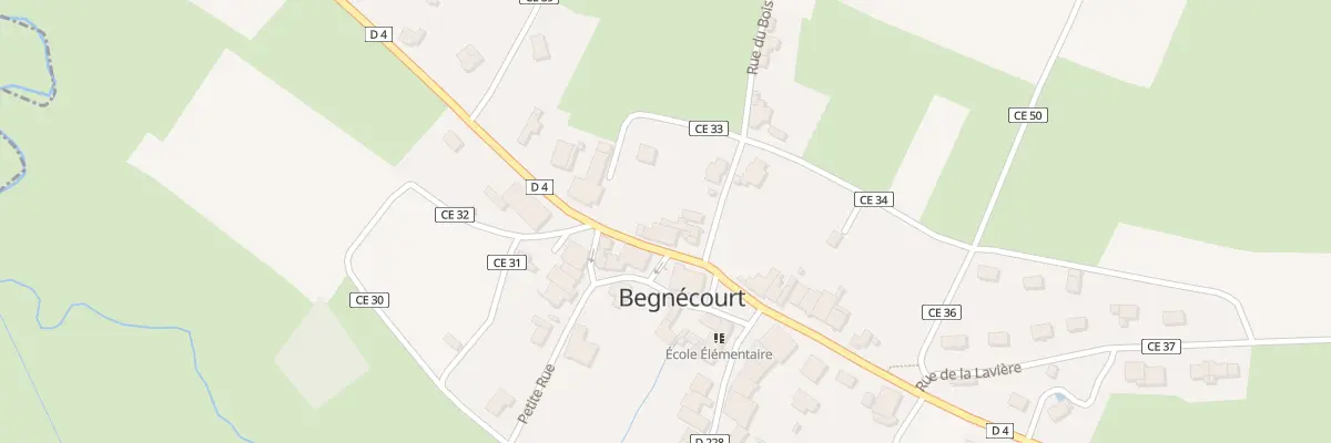 Plan du 1 Rue du Bois des Meix à Begnécourt