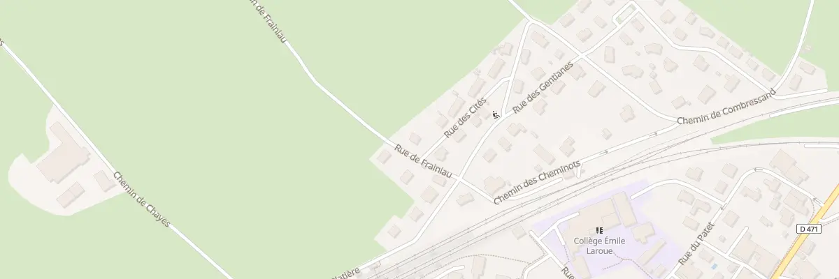 Plan du 2 Rue de Frainiau à Frasne