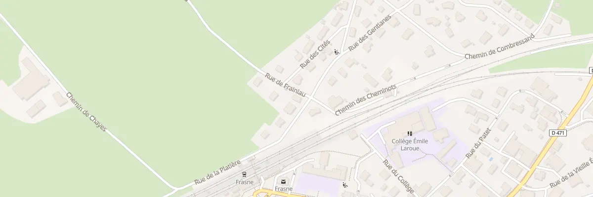 Plan du 2 Rue de la Platière à Frasne
