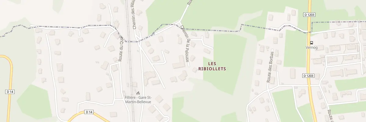 Plan du 216 Rte de la Gare de St Martin à Fillière