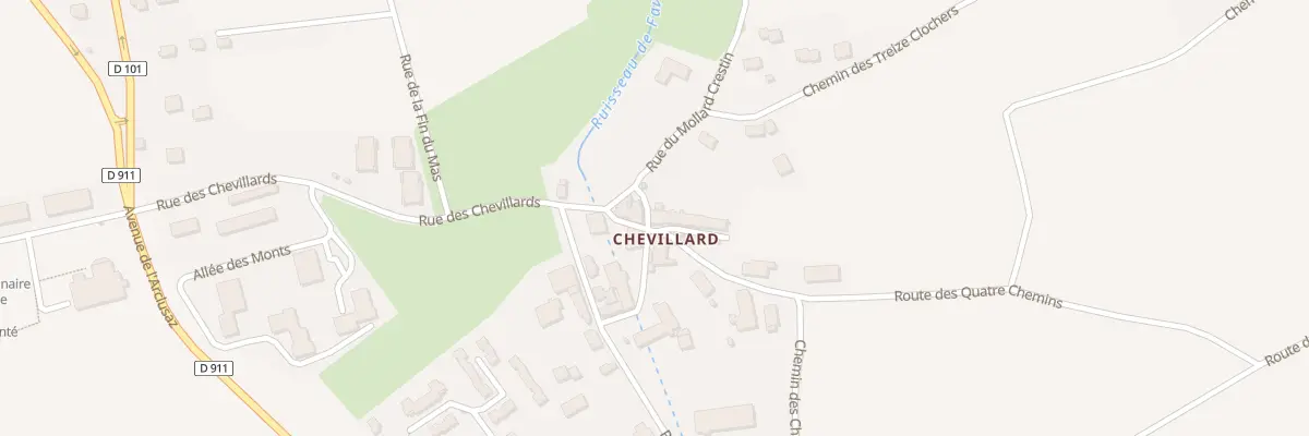 Plan du 405 Rue des Chevillards à Saint-Pierre-d’Albigny