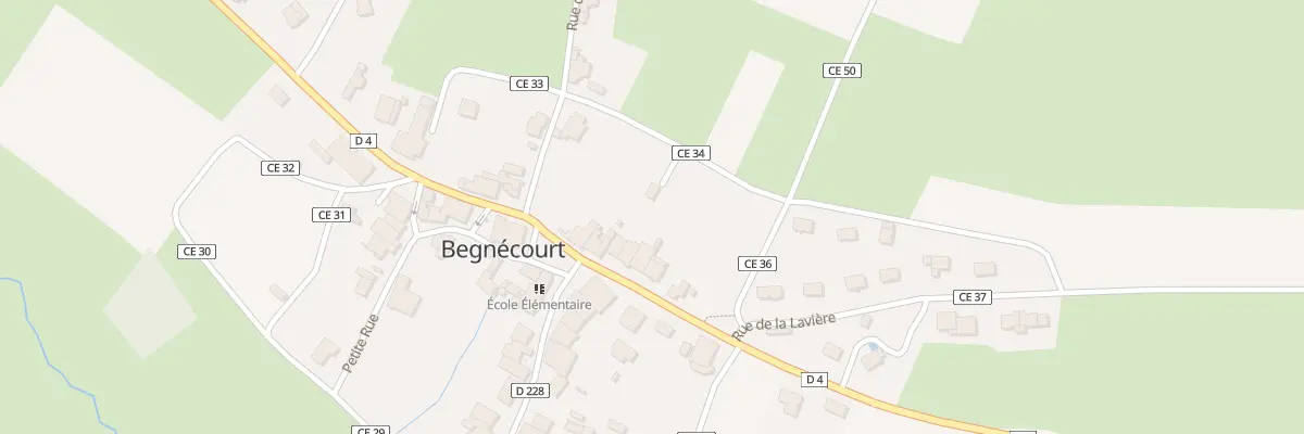 Plan du 3 Rte de Bains à Begnécourt