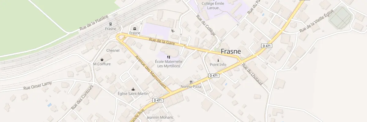 Plan du 11 Rue de la Gare à Frasne
