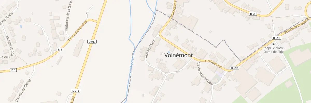 Plan du 11 Rue sur l’Eau à Voinémont