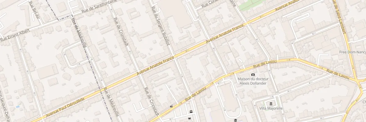 Plan du 20 Rue Sergent Bobillot à Nancy