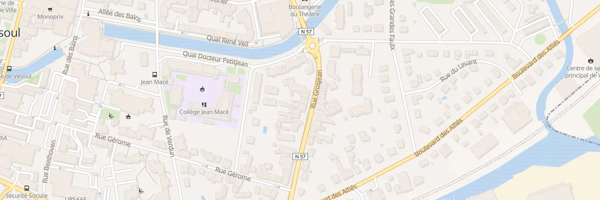 Plan du 22 Rue Grosjean à Vesoul