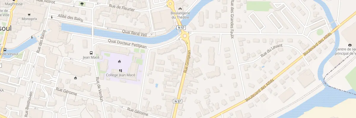 Plan du 16 Rue Grosjean à Vesoul