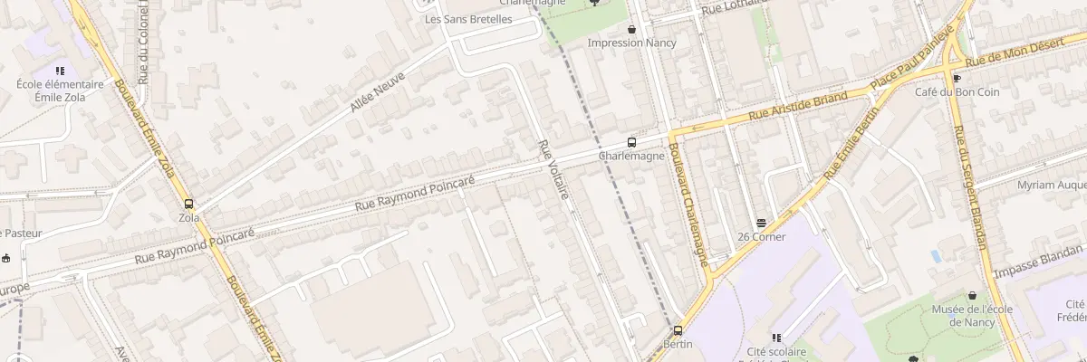 Plan du 88T Rue Raymond Poincaré à Laxou