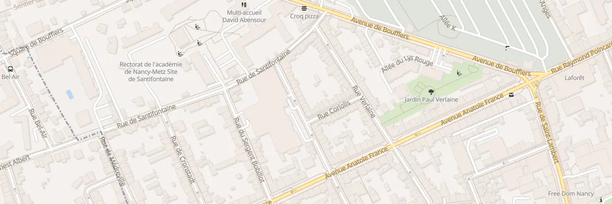 Plan du 28 Rue Abbé Gridel à Nancy