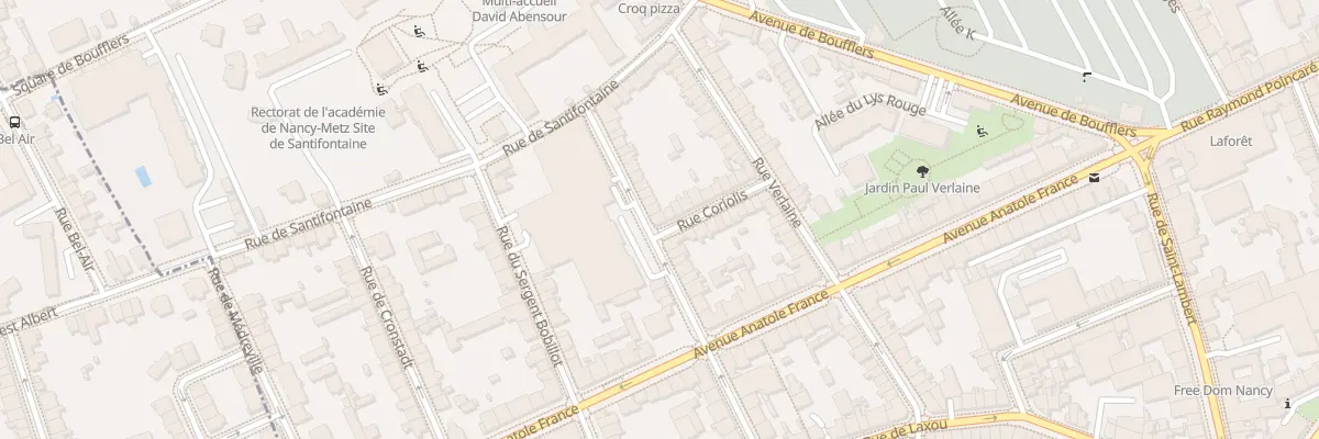 Plan du 22 Rue Abbé Gridel à Nancy