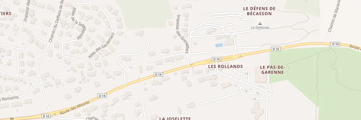 Plan du 9005 Le Deffens de Becasson à Pierrefeu-du-Var