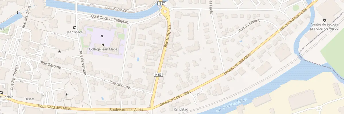 Plan du 27 Rue Grosjean à Vesoul