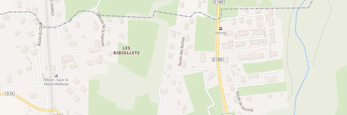Plan du 114 Rte des Borbas à Fillière