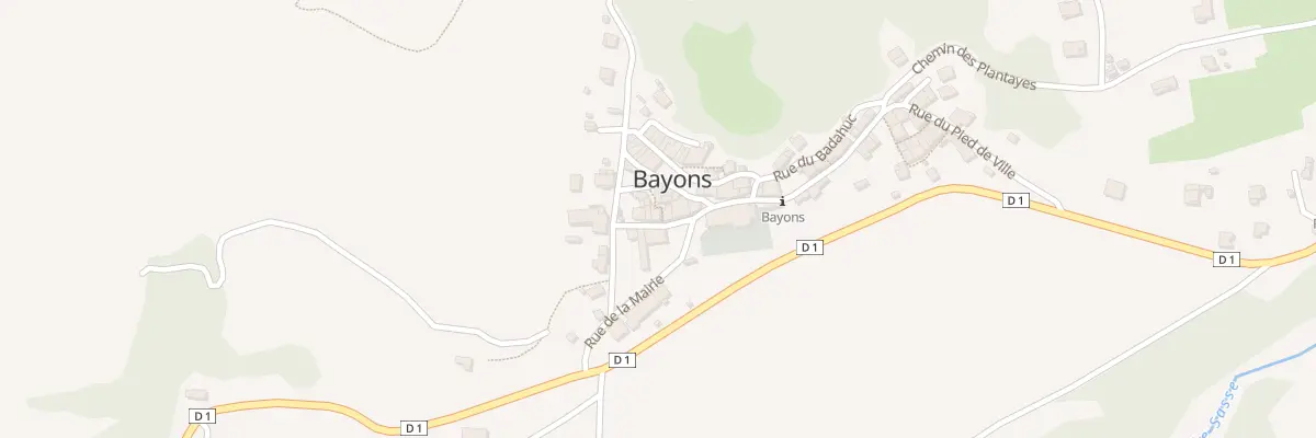 Plan du 1 Rue du Château à Bayons