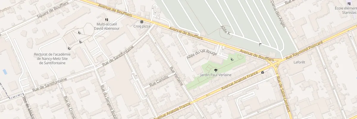 Plan du 32 Rue Verlaine à Nancy