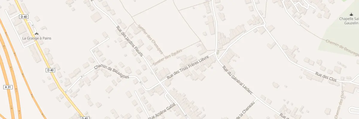Plan du 7 Rue des Trois Freres Lievre à Bouxières-aux-Dames