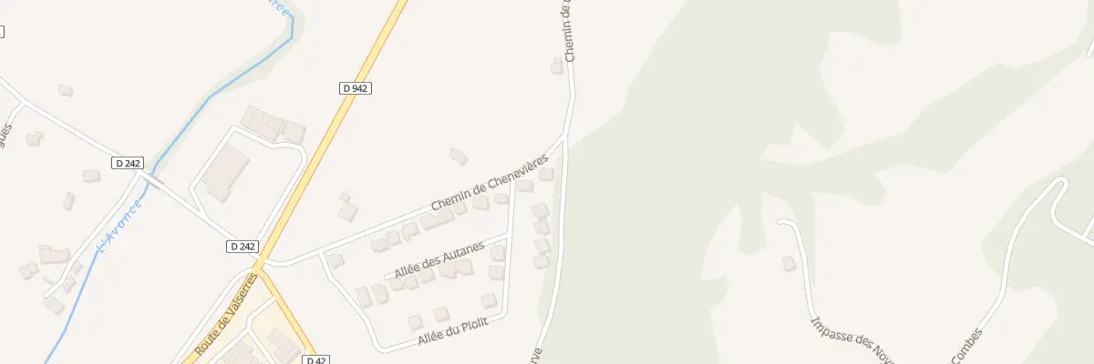 Plan du 289 Che de Chenevières à Saint-Étienne-le-Laus