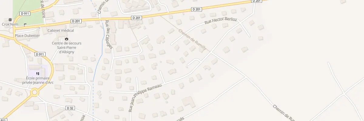 Plan du 280 Rue Jean-Philippe Rameau à Saint-Pierre-d’Albigny