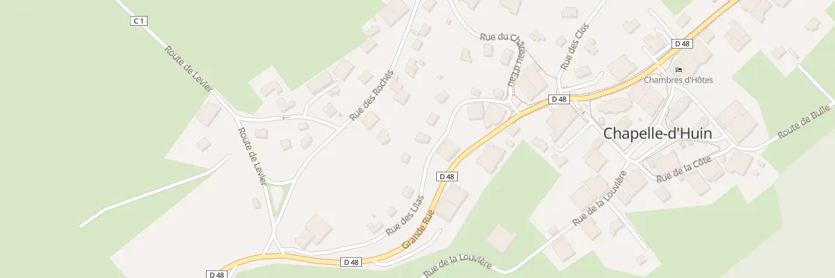 Plan de la Rue des Lilas à Chapelle-d’Huin