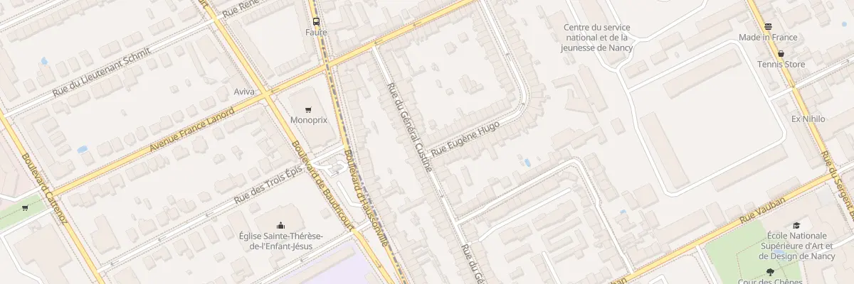 Plan du 60 Rue Eugène Hugo à Nancy