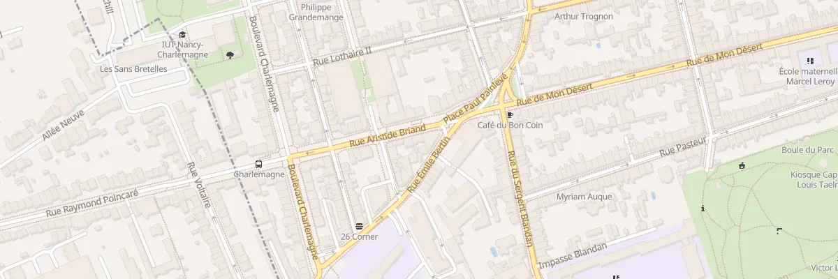 Plan du 3 Rue Aristide Briand à Nancy