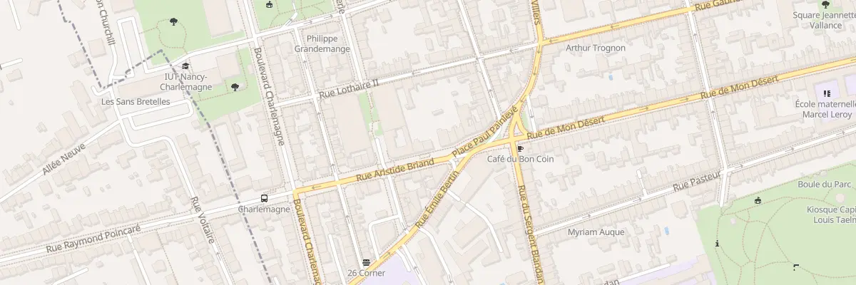 Plan du 10 Rue Aristide Briand à Nancy