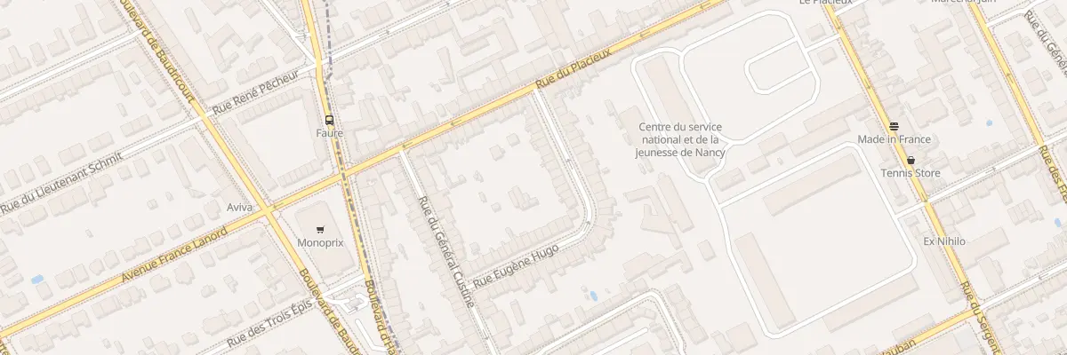 Plan du 16 Rue Eugène Hugo à Nancy