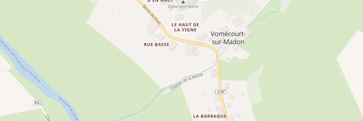 Plan du 1 Rte de Pont à Vomécourt-sur-Madon