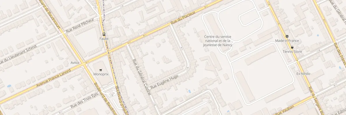 Plan du 20 Rue Eugène Hugo à Nancy