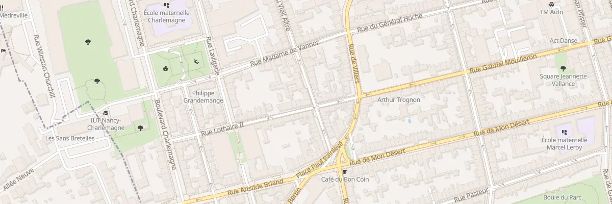 Plan du 12 Rue Lothaire II à Nancy