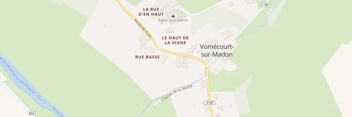Plan du 3 Rte de Pont à Vomécourt-sur-Madon