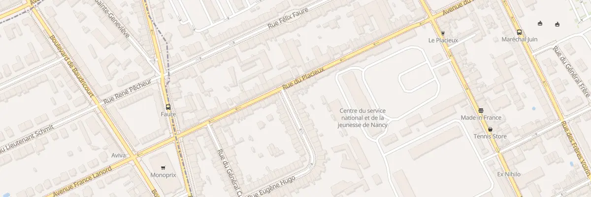 Plan du 3 Rue Eugène Hugo à Nancy